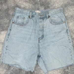 🚨PACSUN LIGHT INDIGO RAW HEM DAD JORTS